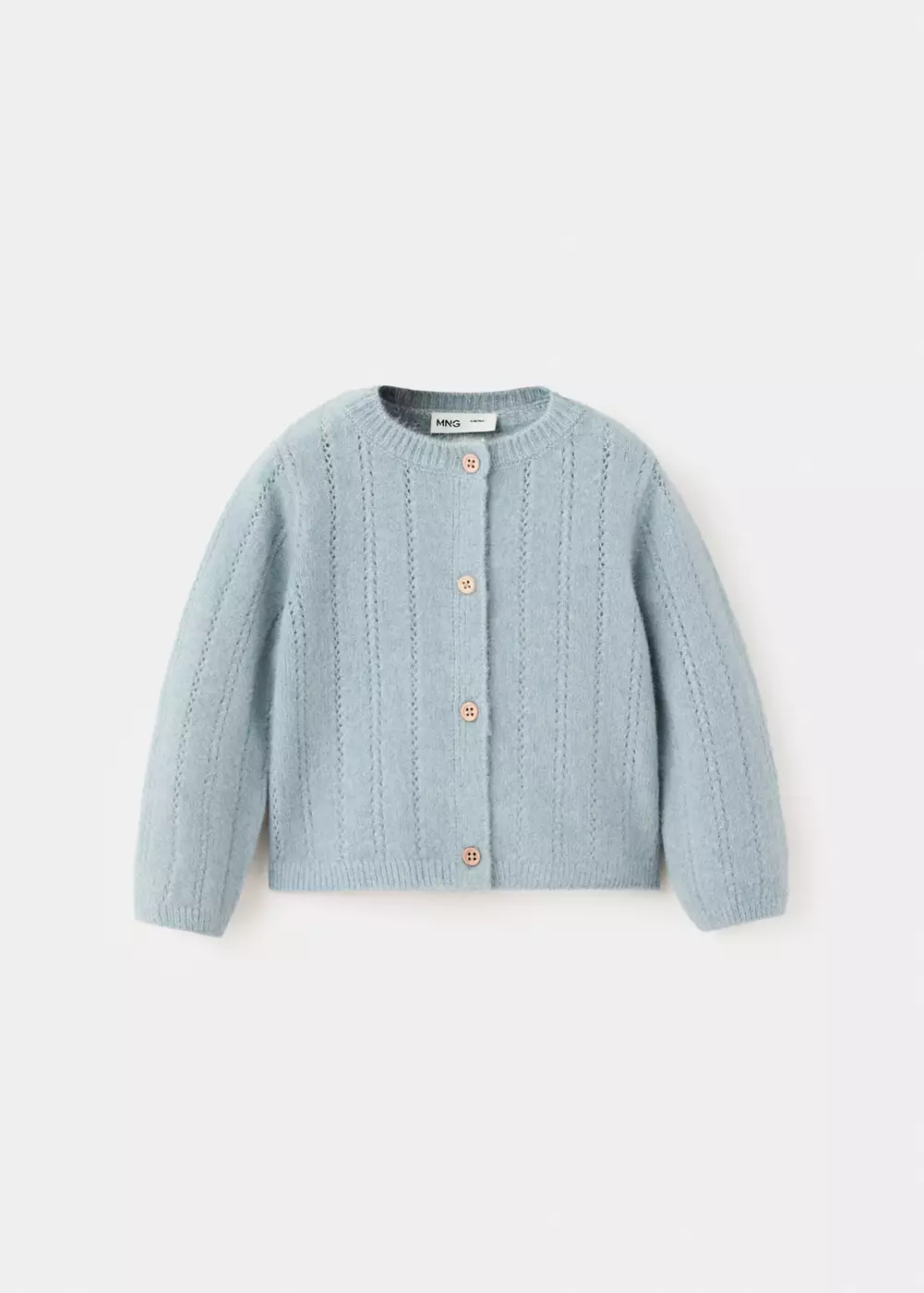 Cardigan maille détails ajourés, MANGO BABY