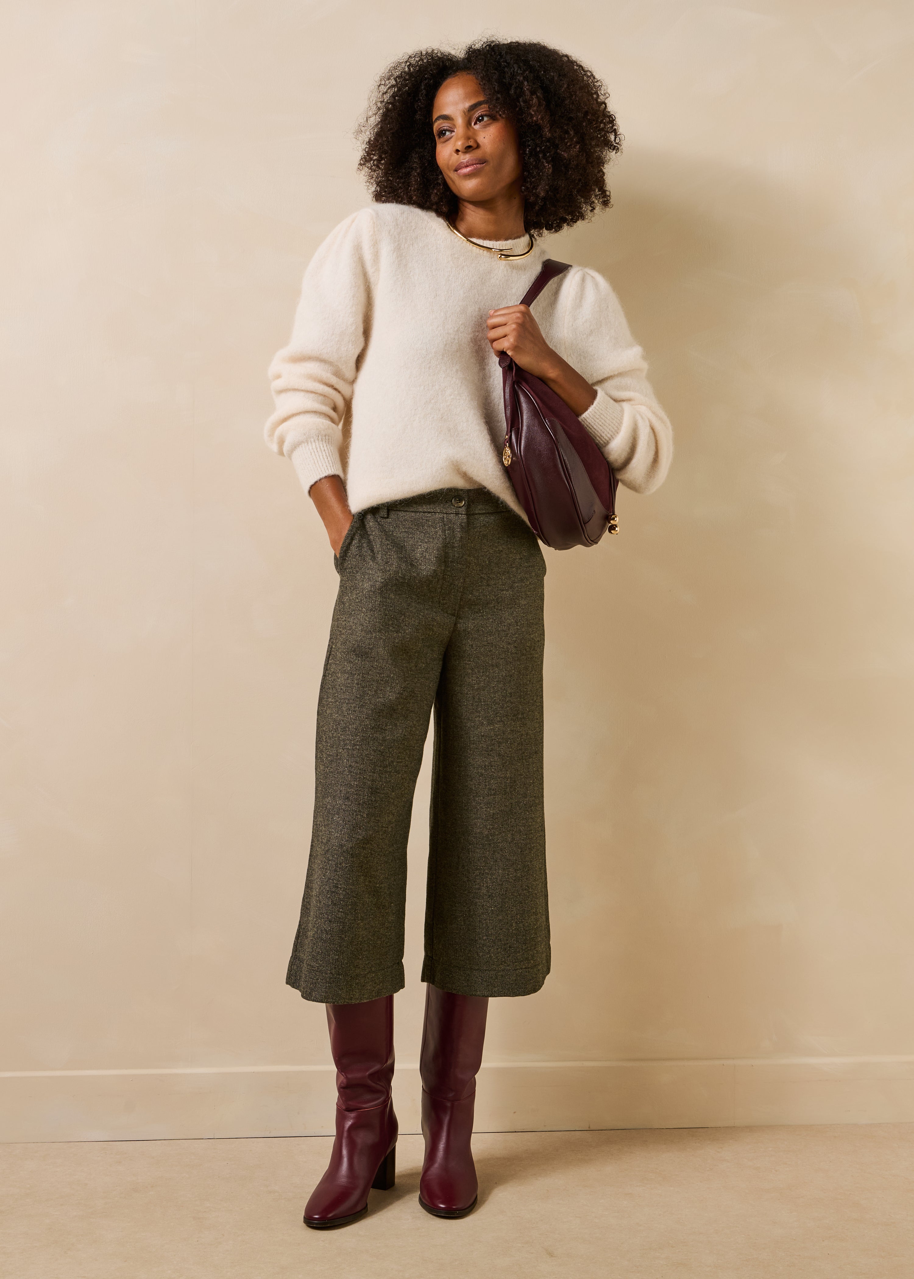 Bermuda long en tweed, LA FEE MARABOUTEE