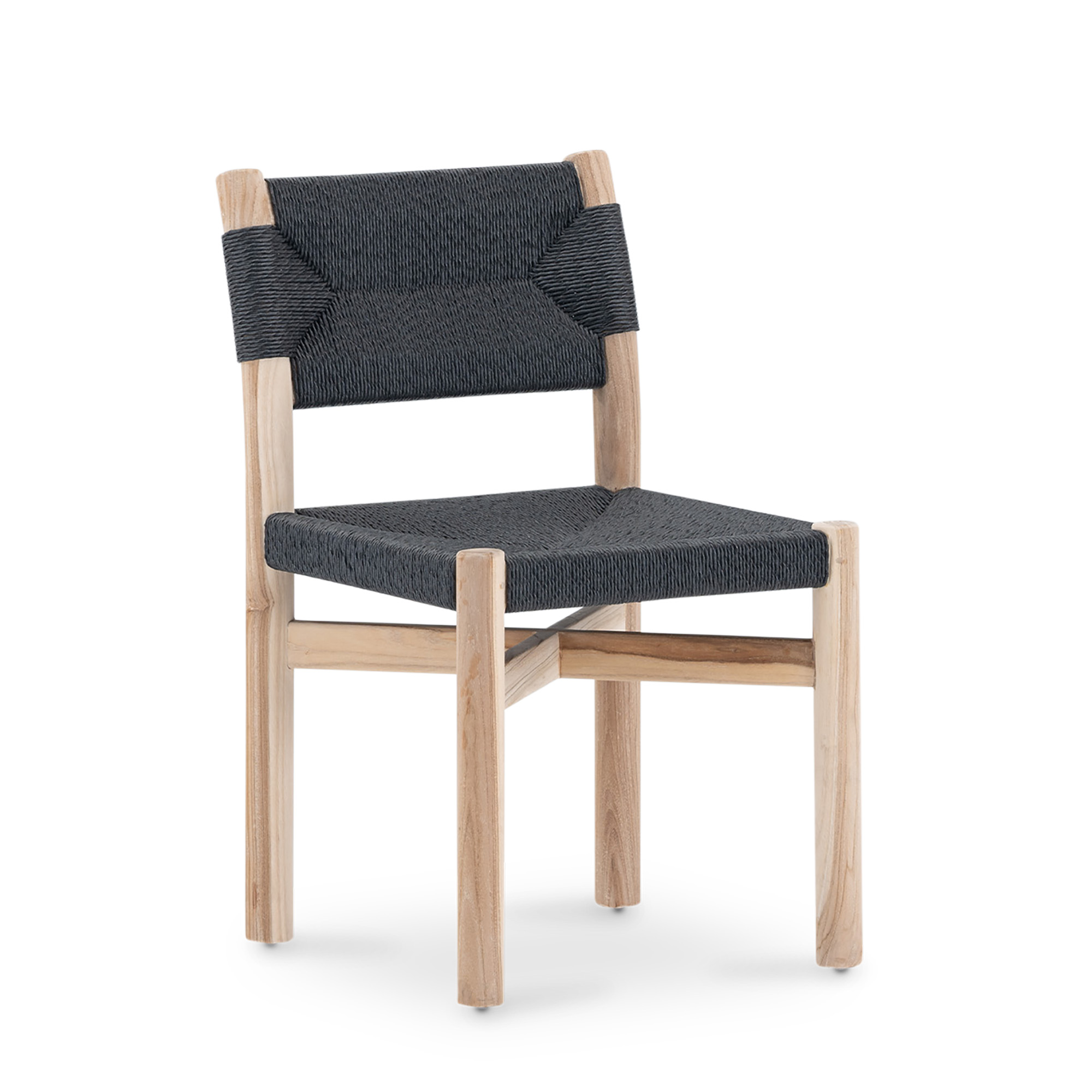Chaise en bois, rotin, lot de 8, GOBI, DEFORA HOME