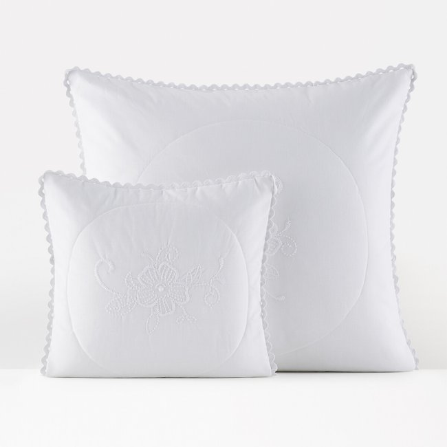 Tennessee Quilted and Embroidered Pillowcase, white, LA REDOUTE INTERIEURS