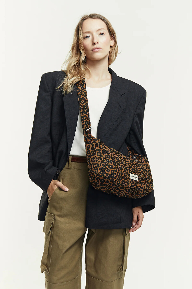 Handtas crossbody in bedrukt canvas MINI CHARLOT, RIVEDROITE