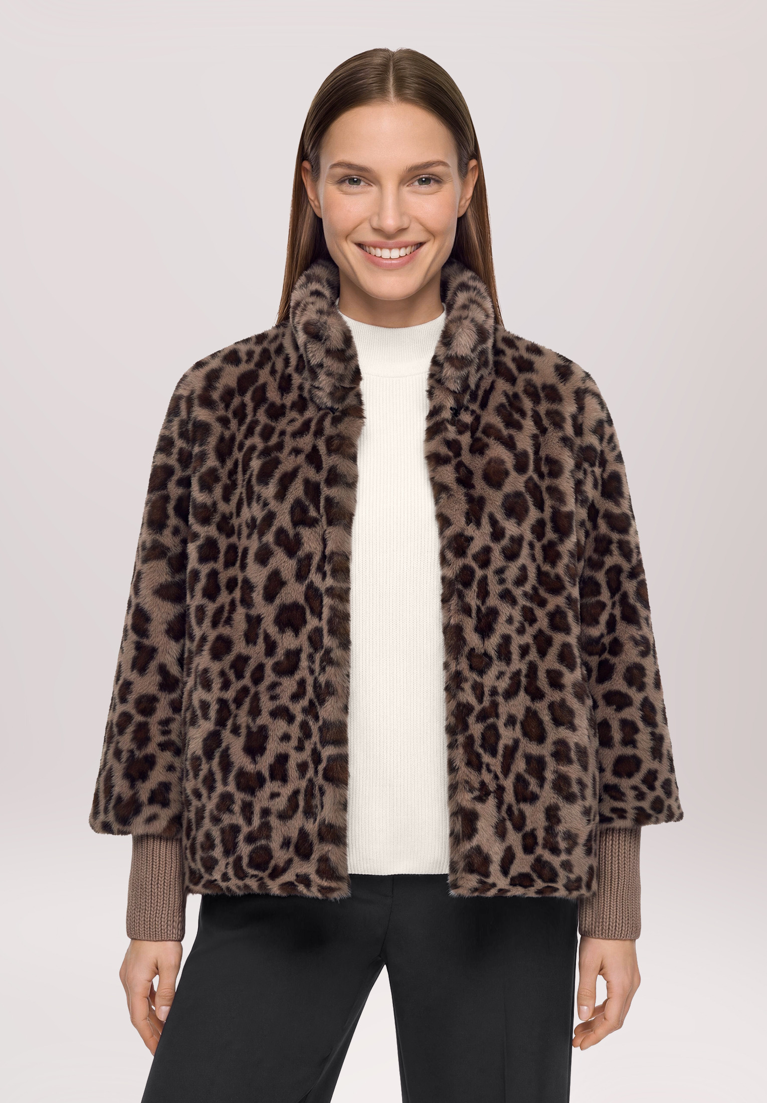 Veste en peluche à col droit, BETTY BARCLAY