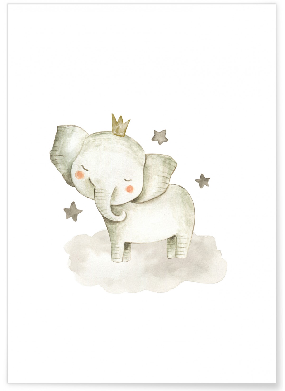 Affiche Bébé Éléphant, L'AFFICHERIE