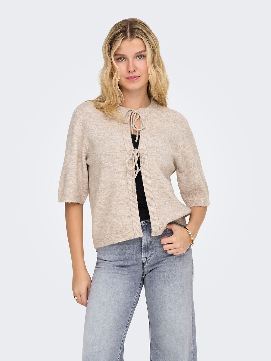 Cardigan a maniche corte con fiocchi, ONLY