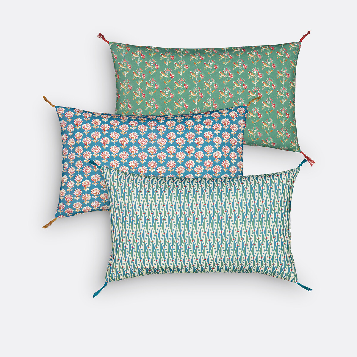 Federa Cuscino Decorativo In Seta Banarasi Fatto A Mano – Motivo Mandala Turchese 40x40 Cm