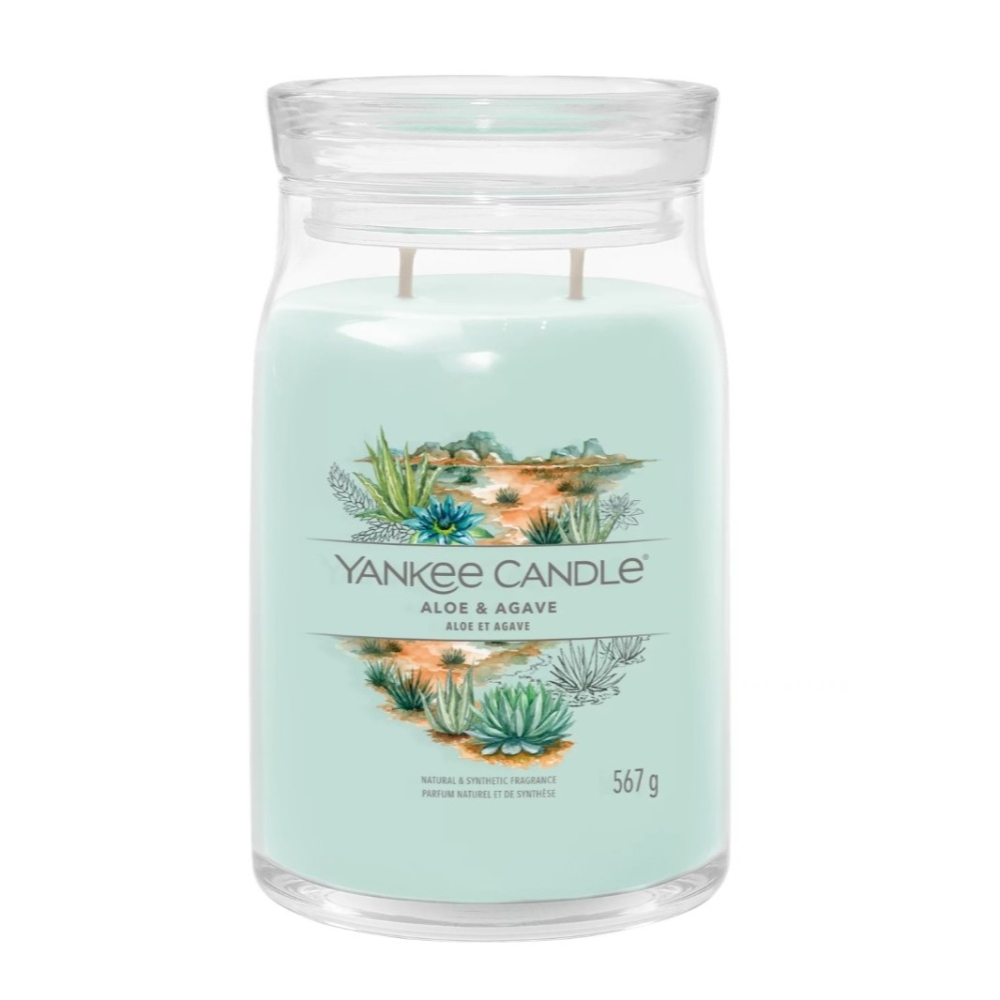 Bougie signature Aloe et Agave modèle moyen - ALOE ET AGAVE, YANKEE CANDLE