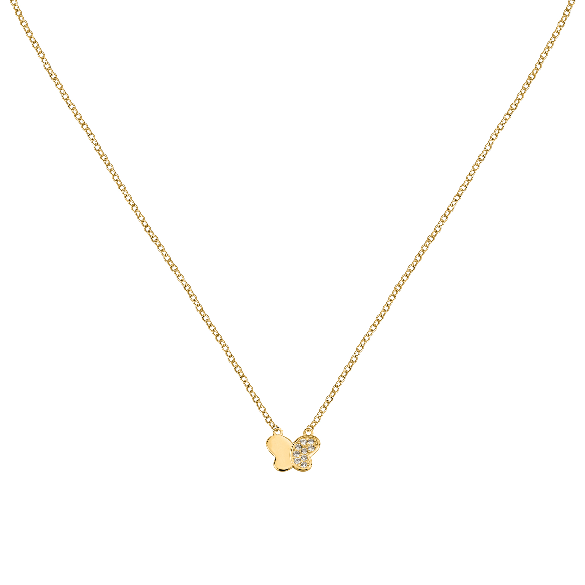 Collier en acier, cristaux, SILVER, LA PETITE STORY