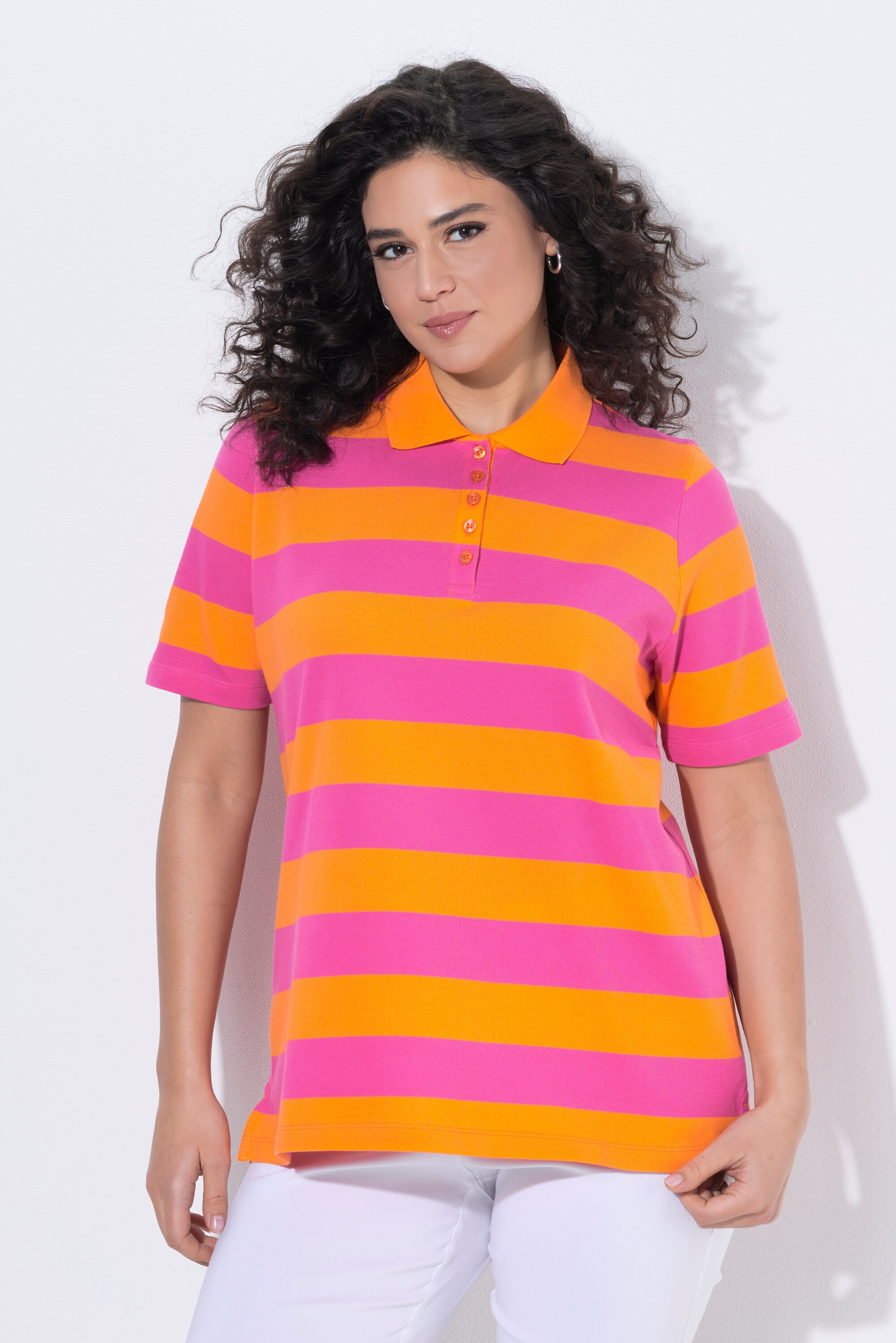 Polo rayé en coton Pima, ULLA POPKEN