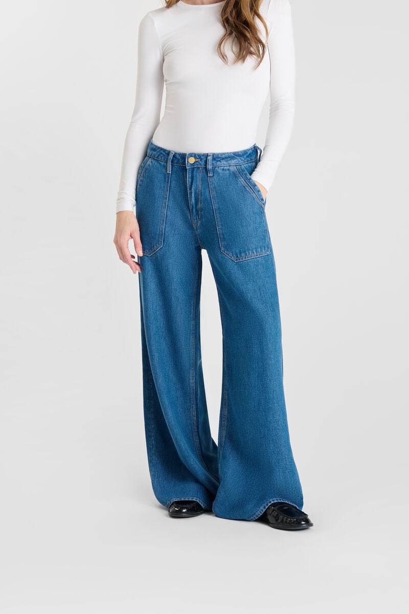 Jeans loose, large VICTORIA, longueur 34, LE TEMPS DES CERISES