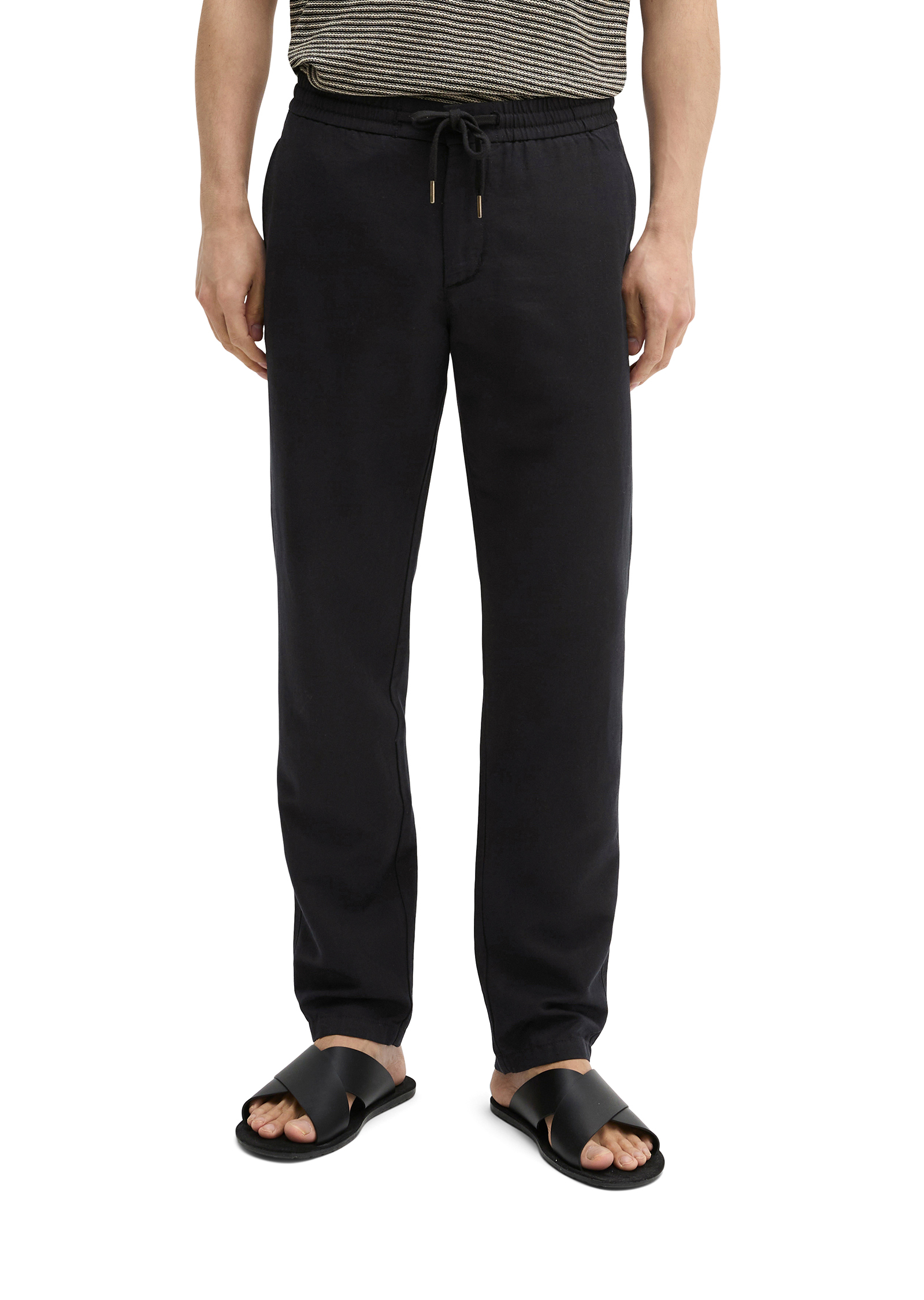 Chino modèle Osby Jogger tapered en mélange de lyocell et de lin, MARC O'POLO