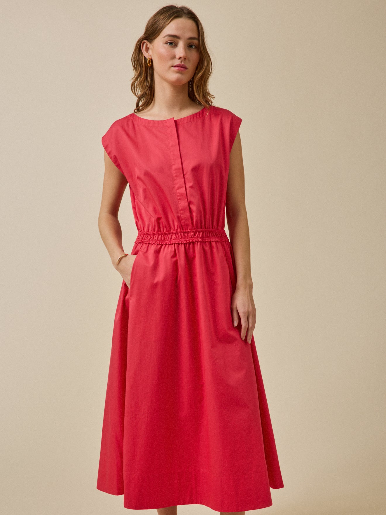 Robe longue cérémonie popeline satinée, CYRILLUS