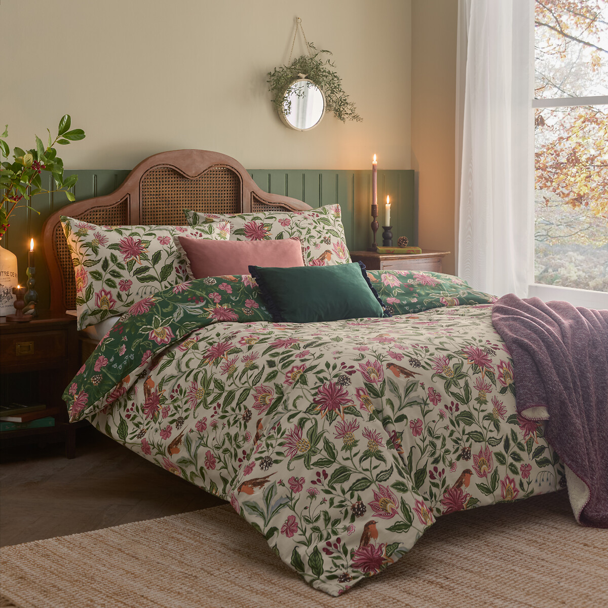 Beatrice Reversible Floral Duvet Cover and Pillowcase Set, WYLDER