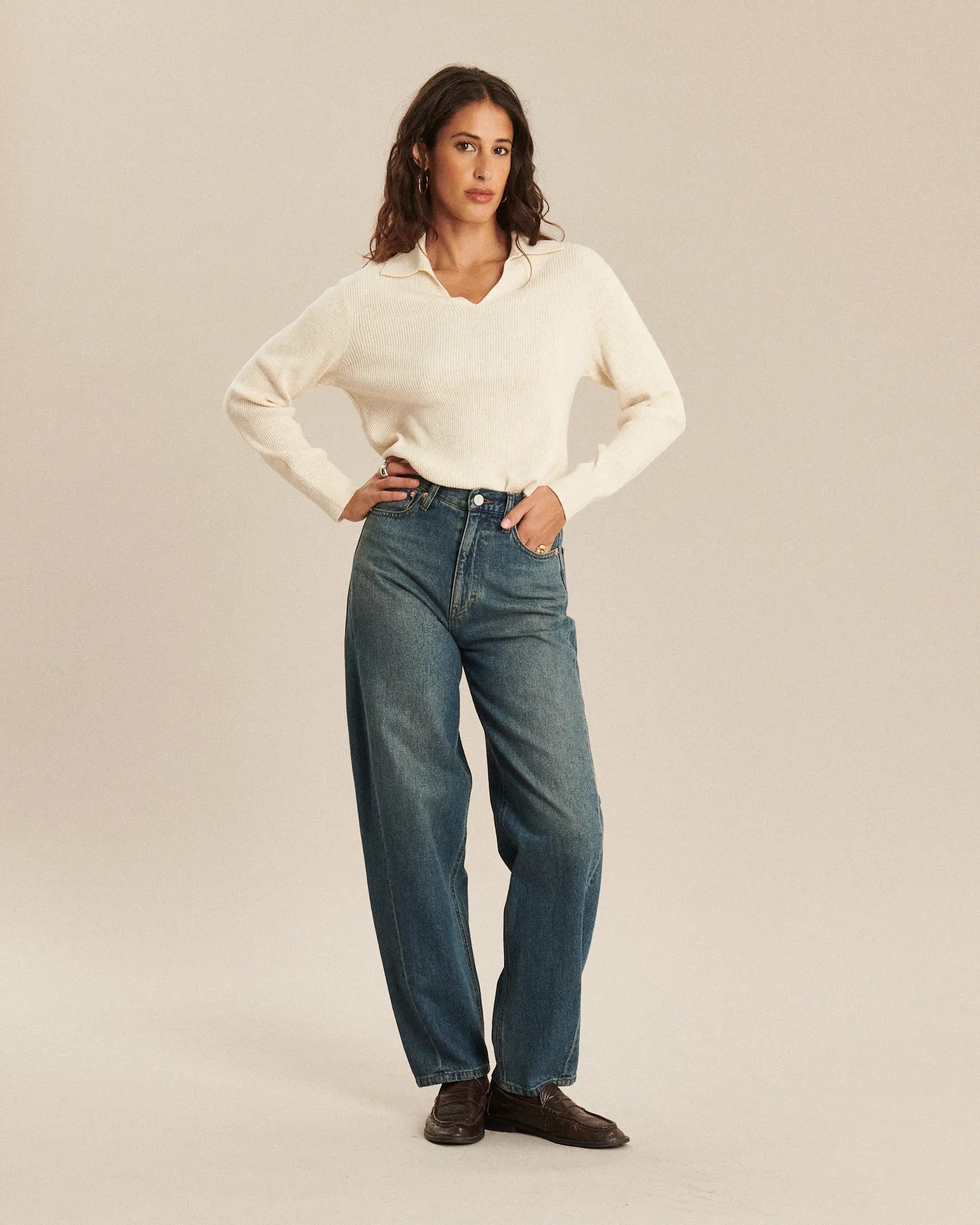 JEANS BALLON TAILLE HAUTE DENIM, LABDIP