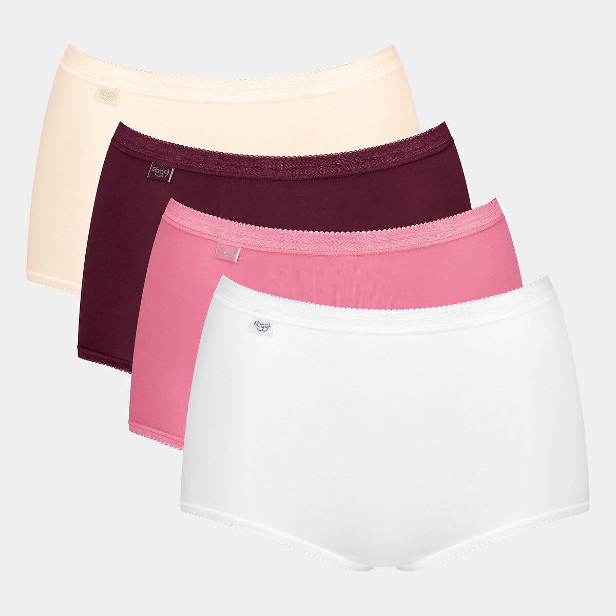 Pack of 4 Basic + Maxi Knickers in Cotton