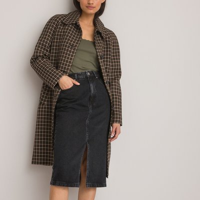 Checked Long Coat LA REDOUTE COLLECTIONS