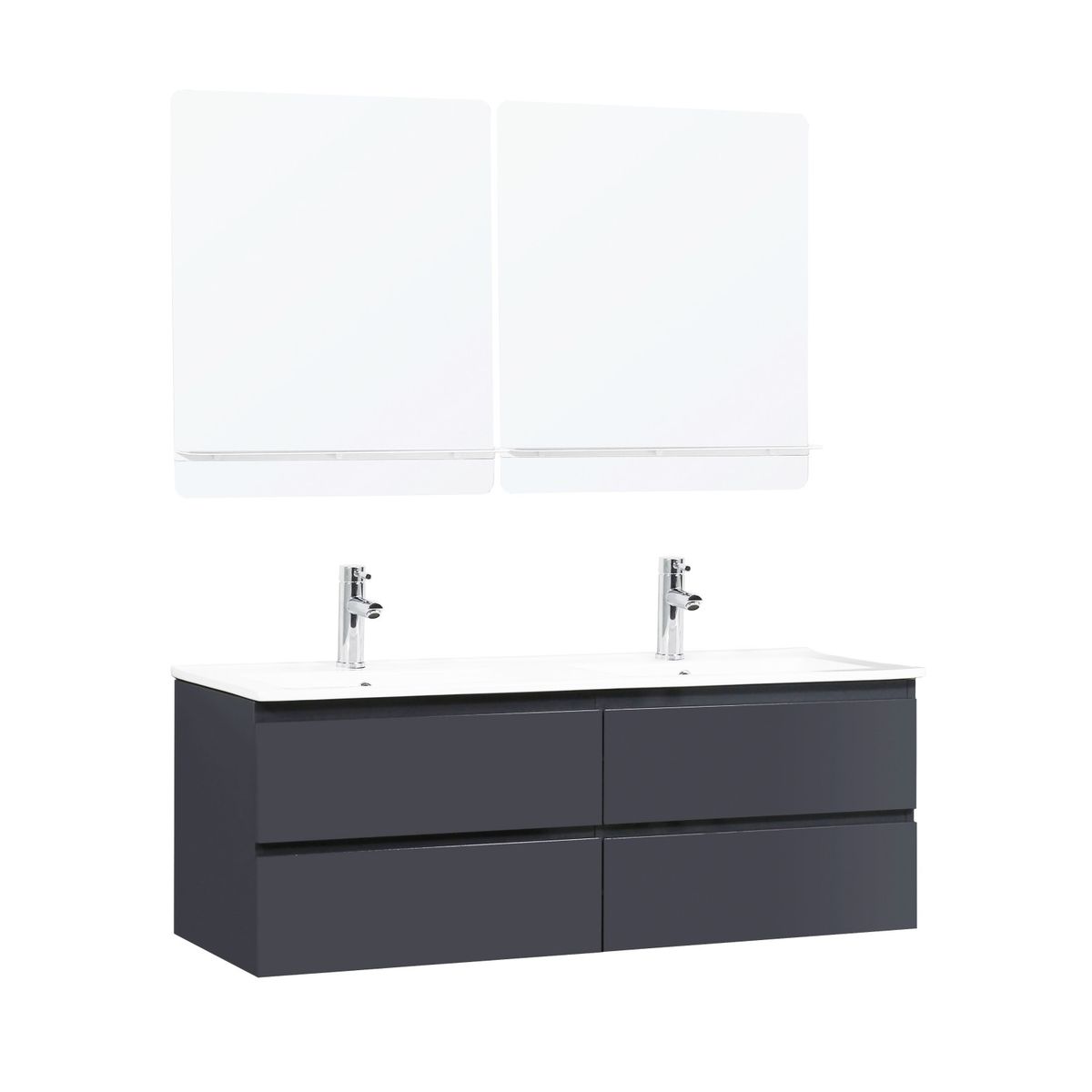 meuble de salle bain double vasque + 2 miroirs sorrento