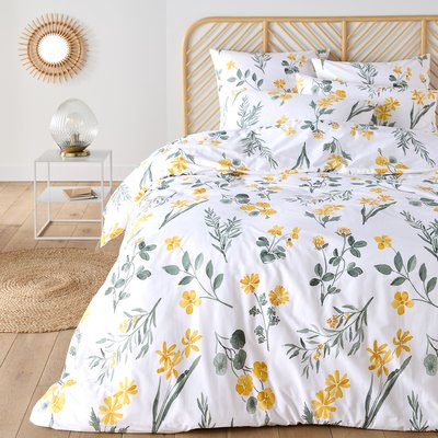 Jeanille Floral 100% Cotton Bed Set with Square Pillowcase SO'HOME