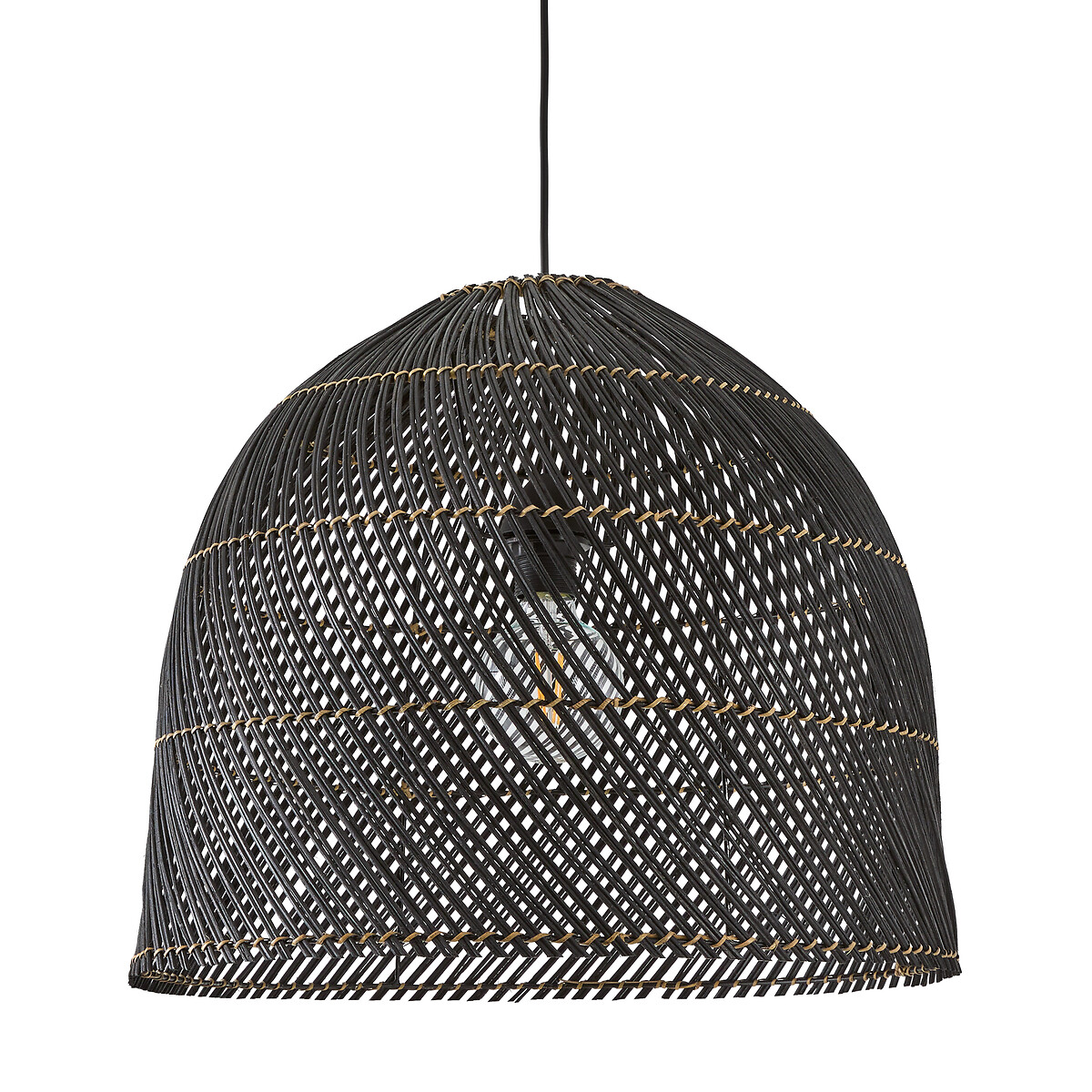 rattan light shade black