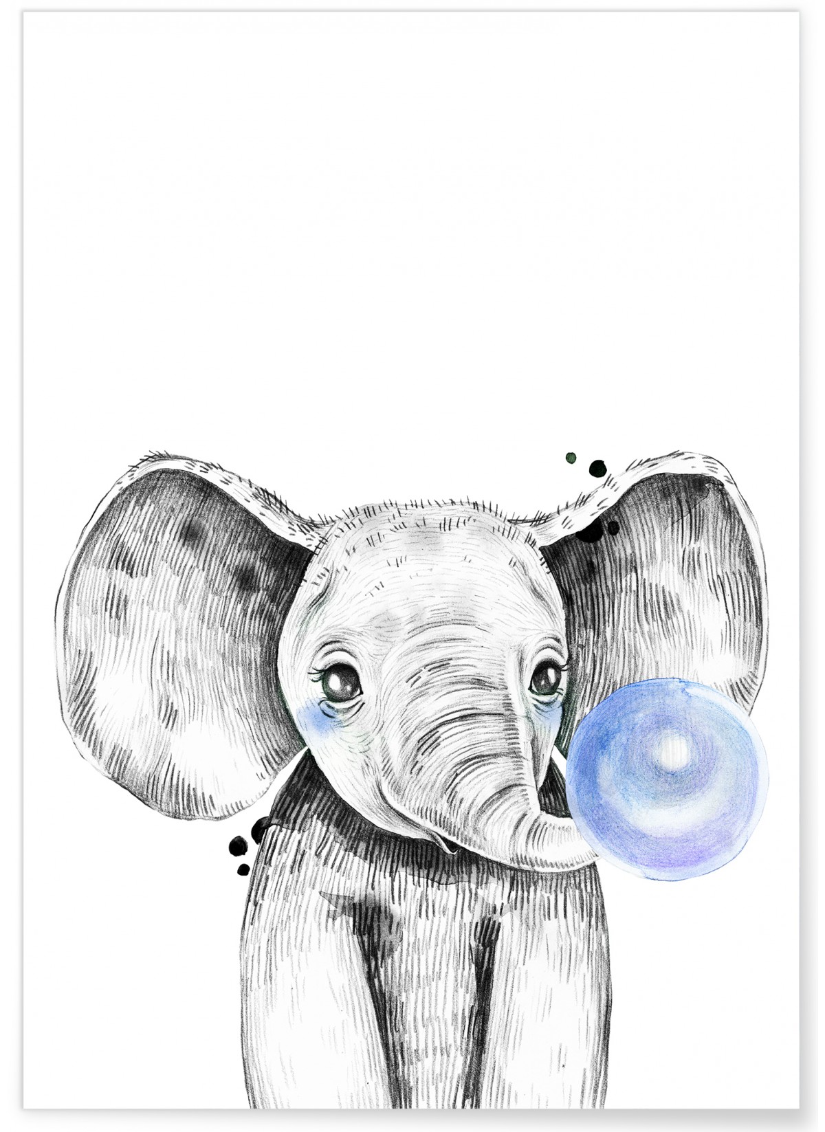 Affiche Bulle d'Éléphant Bleue, L'AFFICHERIE