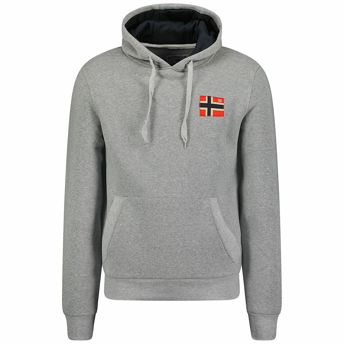 Geographical Norway Felpa Uomo FASTLIFE: Maniche Lunghe Con Cappuccio, Bordeaux, Taglia L, Casuale E Sportiva, Con Logo Stampato