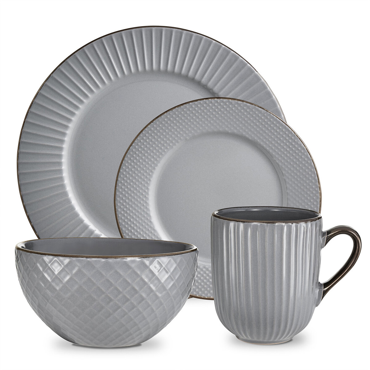 Grey dinner outlet set