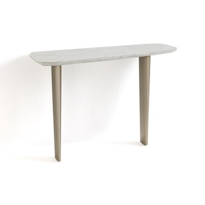 Dolmena White Marble & Metal Console Table AM.PM
