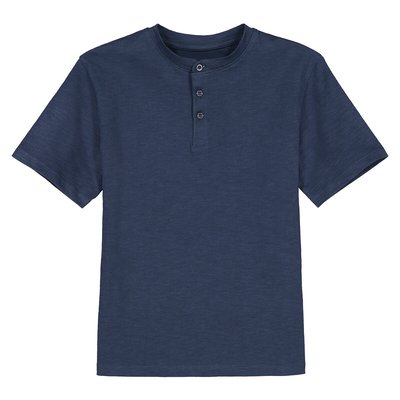 Cotton Grandad Collar T-Shirt LA REDOUTE COLLECTIONS