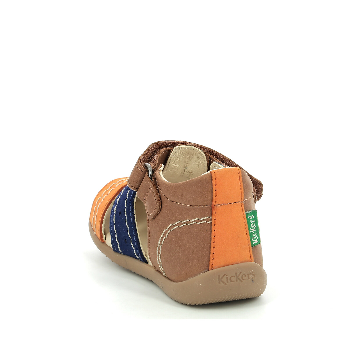 Gesloten sandalen in leer bigbazar-2 camel/oranje Kickers | La Redoute