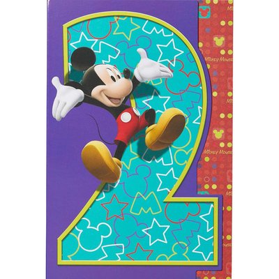 Carte anniversaire 2 ans - Mickey DRAEGER PARIS