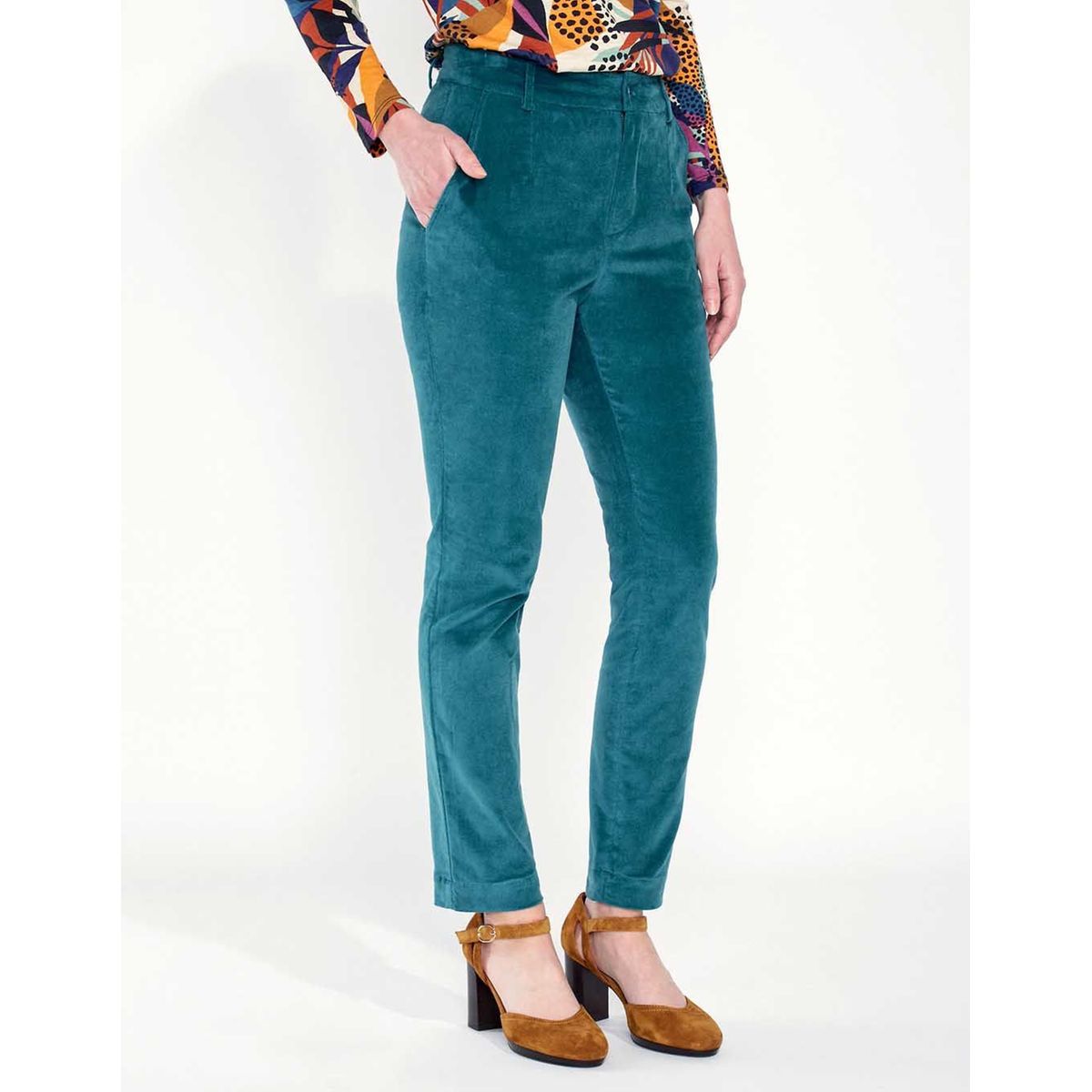 Pantalon chino velours discount femme