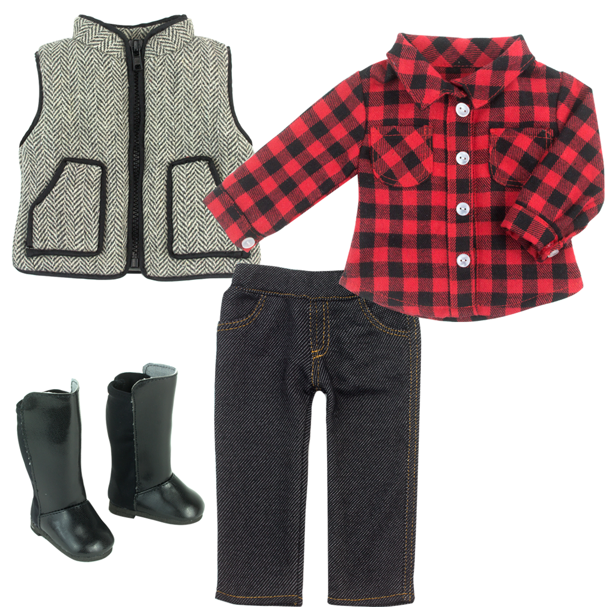 4Pcs Vêtements Accessoires Poupée, TEAMSON KIDS