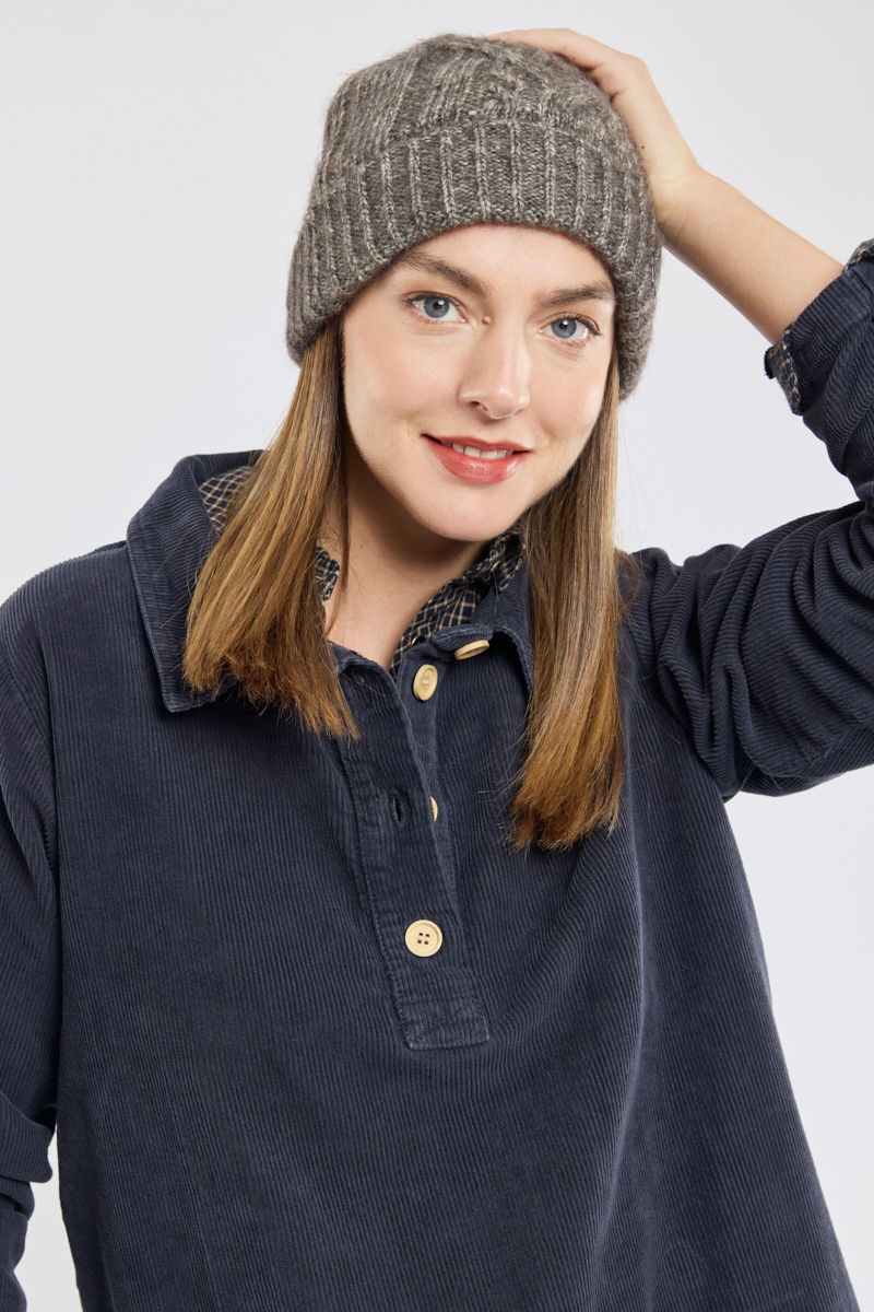 Bonnet avec torsades en coton et laine, ARMOR-LUX