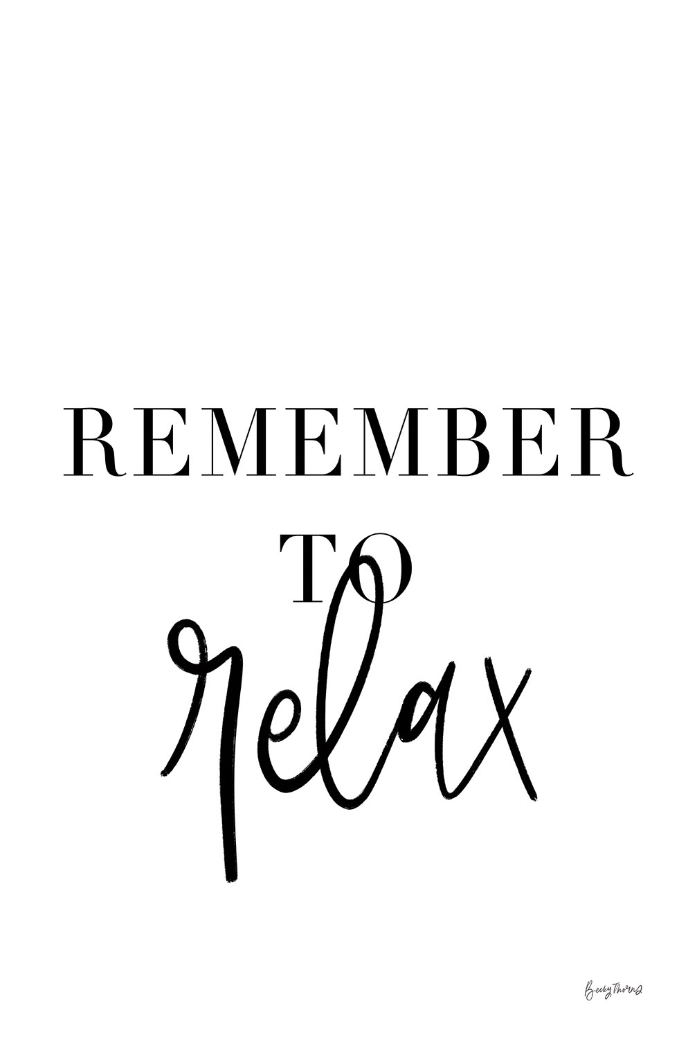 Tableau remember to Relax, HEXOA