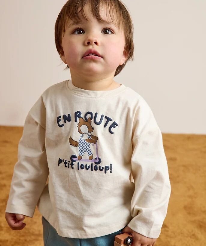 T-shirt met lange mouwen en opdruk, TAPE A L'OEIL