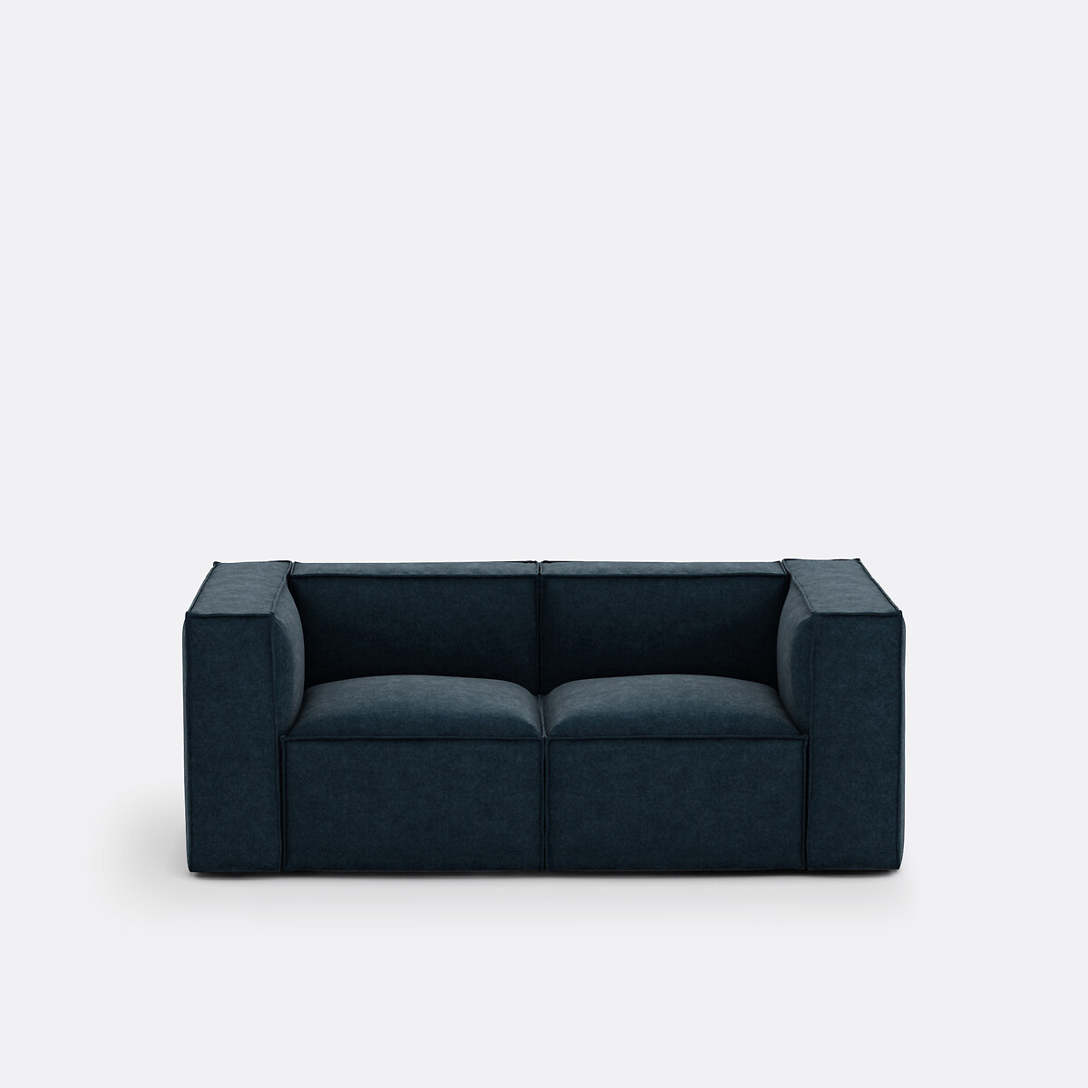 Canapé modulable 2 places, en velours texturé, SEVEN, LA REDOUTE INTERIEURS