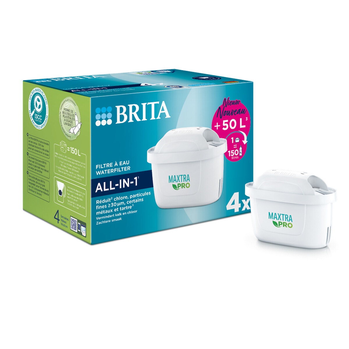 Pack de 6 filtres à eau Brita Maxtra Pro All in 1 Blanc