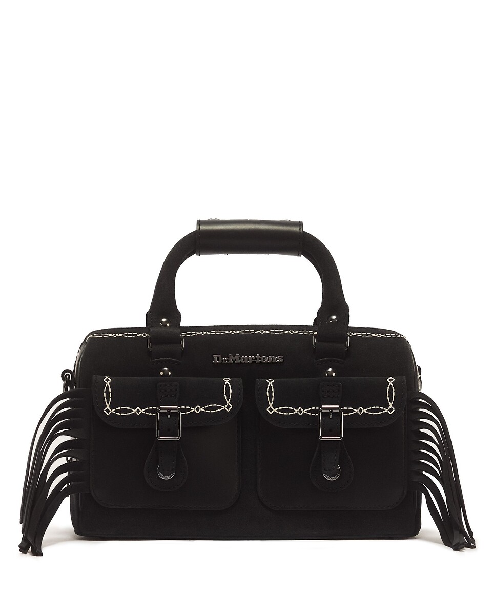 Sac à main en cuir avec anses, DR. MARTENS