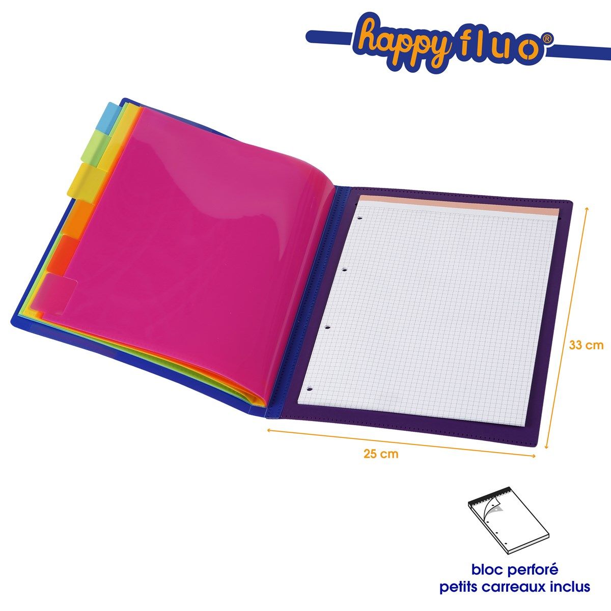 Trieur vertical 6 compartiments Happy Fluo – Viquel