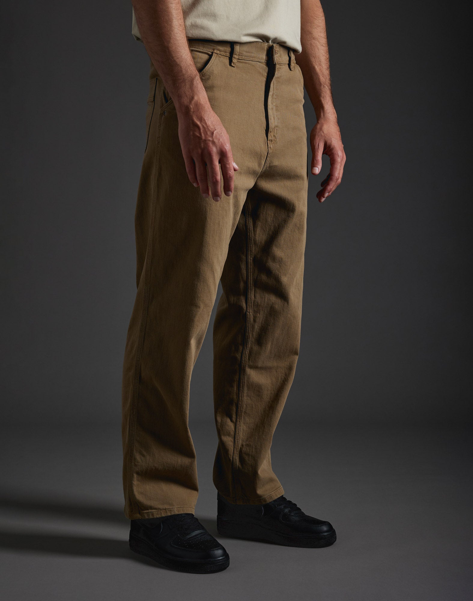 PANTALON BAGGY TAUPE, PULLIN