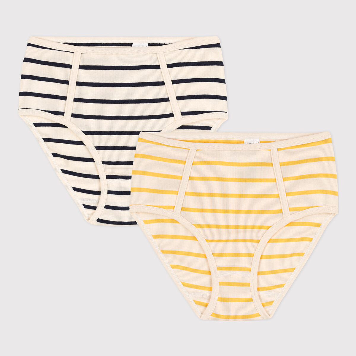 Pack of 2 Knickers in Striped Organic Cotton