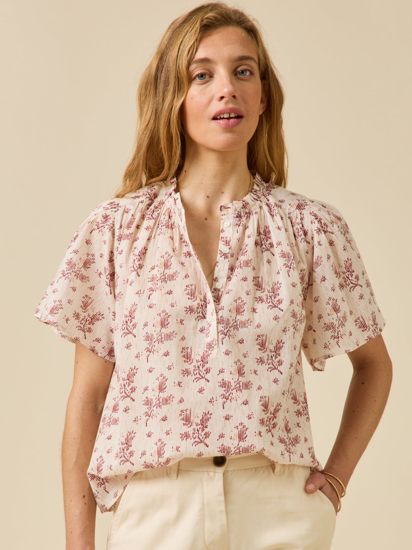 Blouse imprimé Thelma coton biologique, CYRILLUS