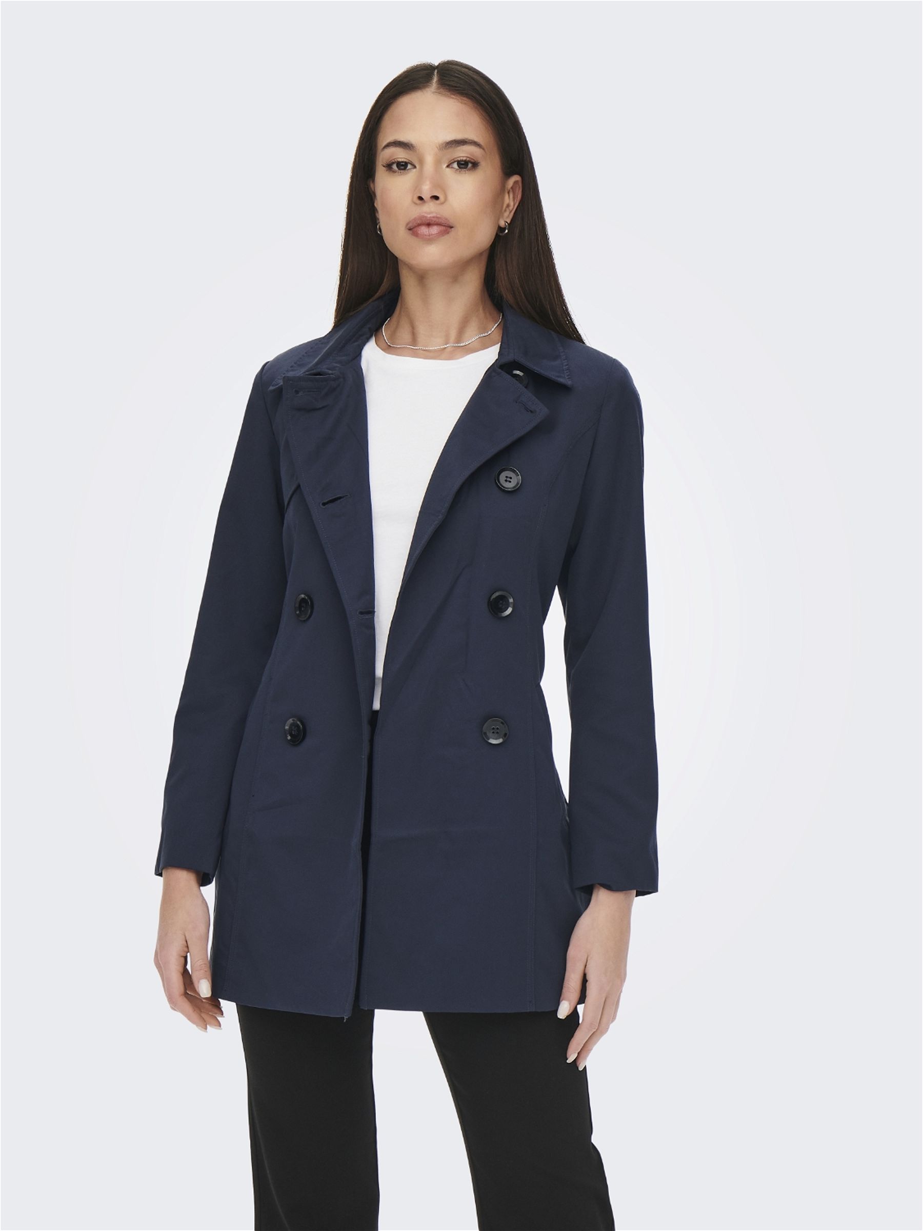 Trench bleu outlet marine femme