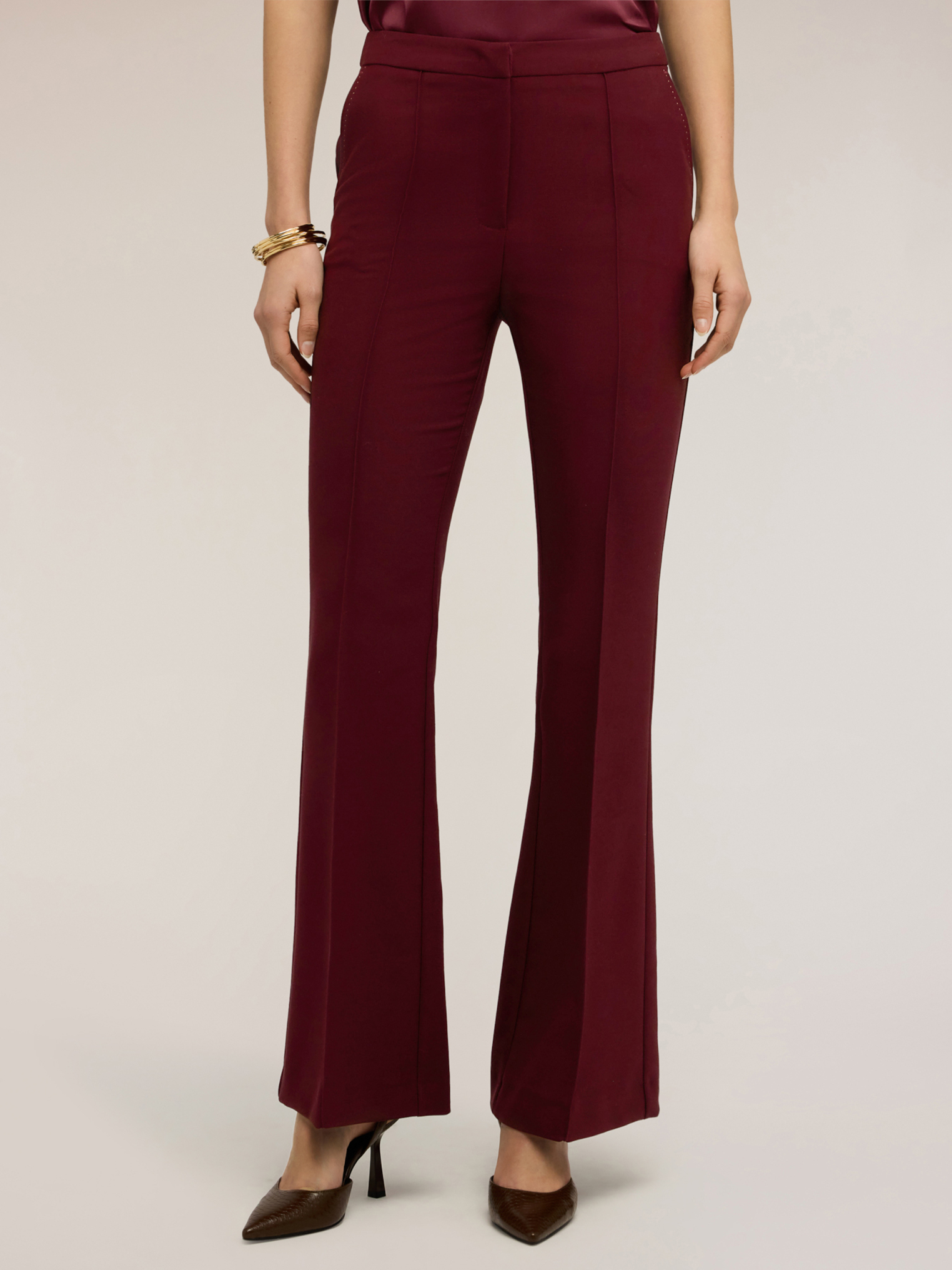 Pantalon bootleg en polyviscose, MOTIVI