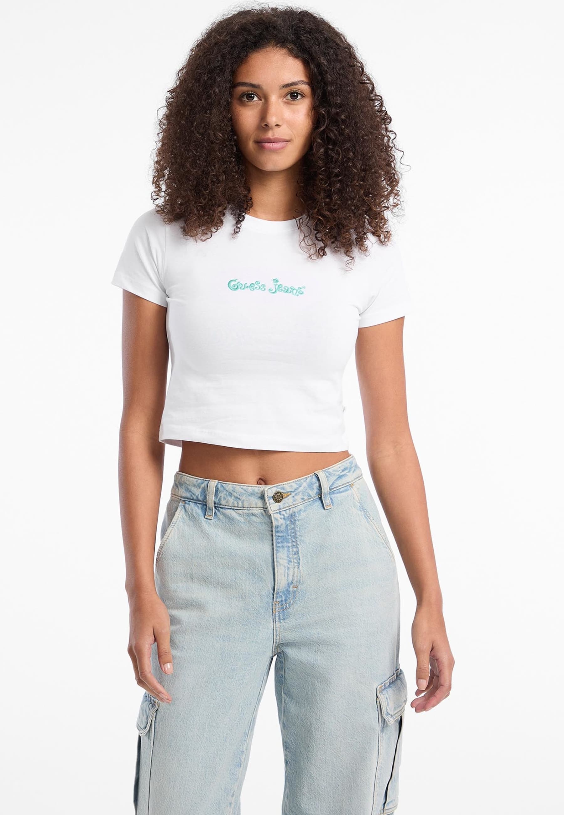 T-Shirt Logo Brodé, GUESS JEANS