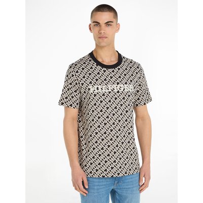 Monotype Print T-Shirt with Crew Neck TOMMY HILFIGER