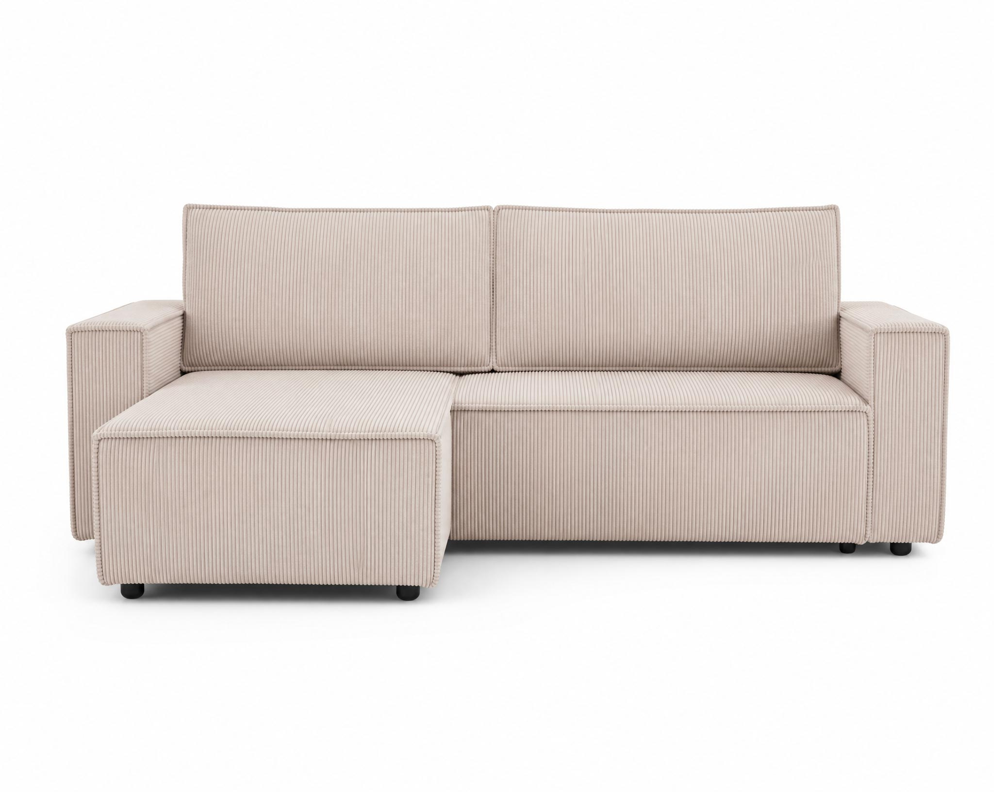 Canapé d'angle convertible velours côtelé, HECTOR, BEST MOBILIER