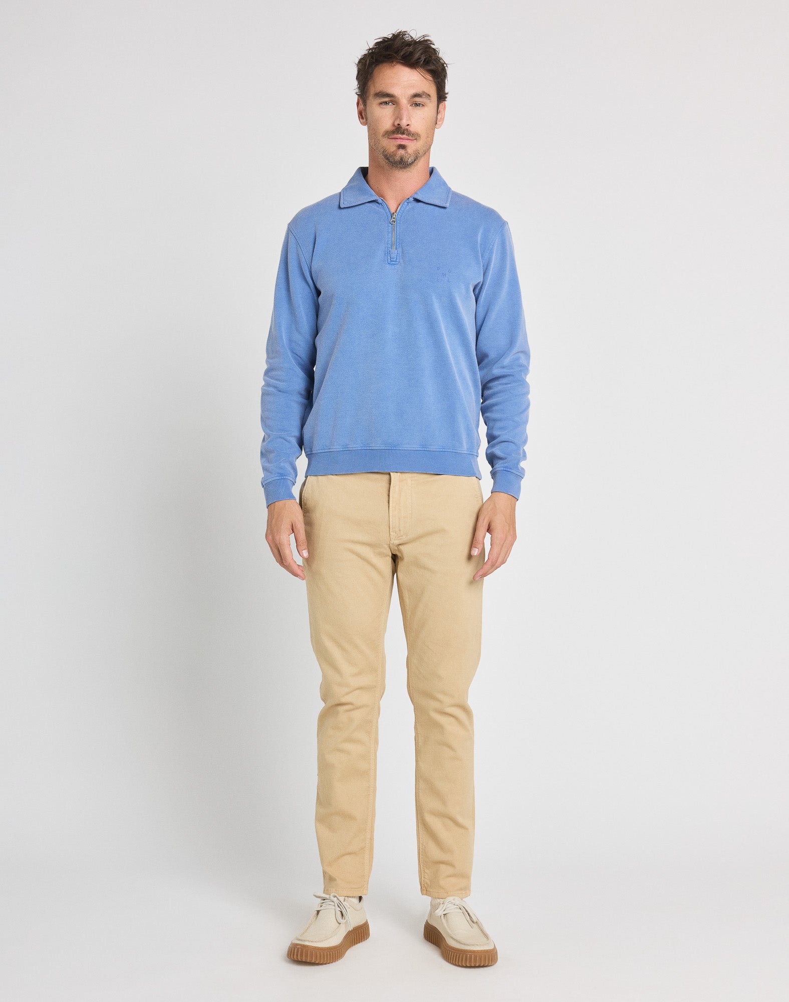 SWEAT ZIP BLUE, PULLIN