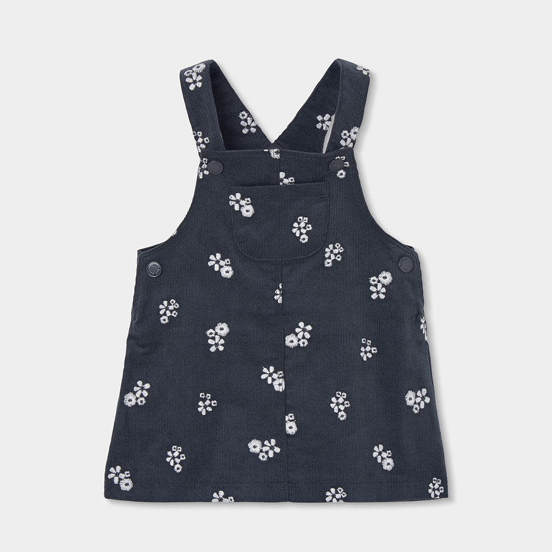Robe fille chasuble bébé imprimée fleurs, BOBOLI