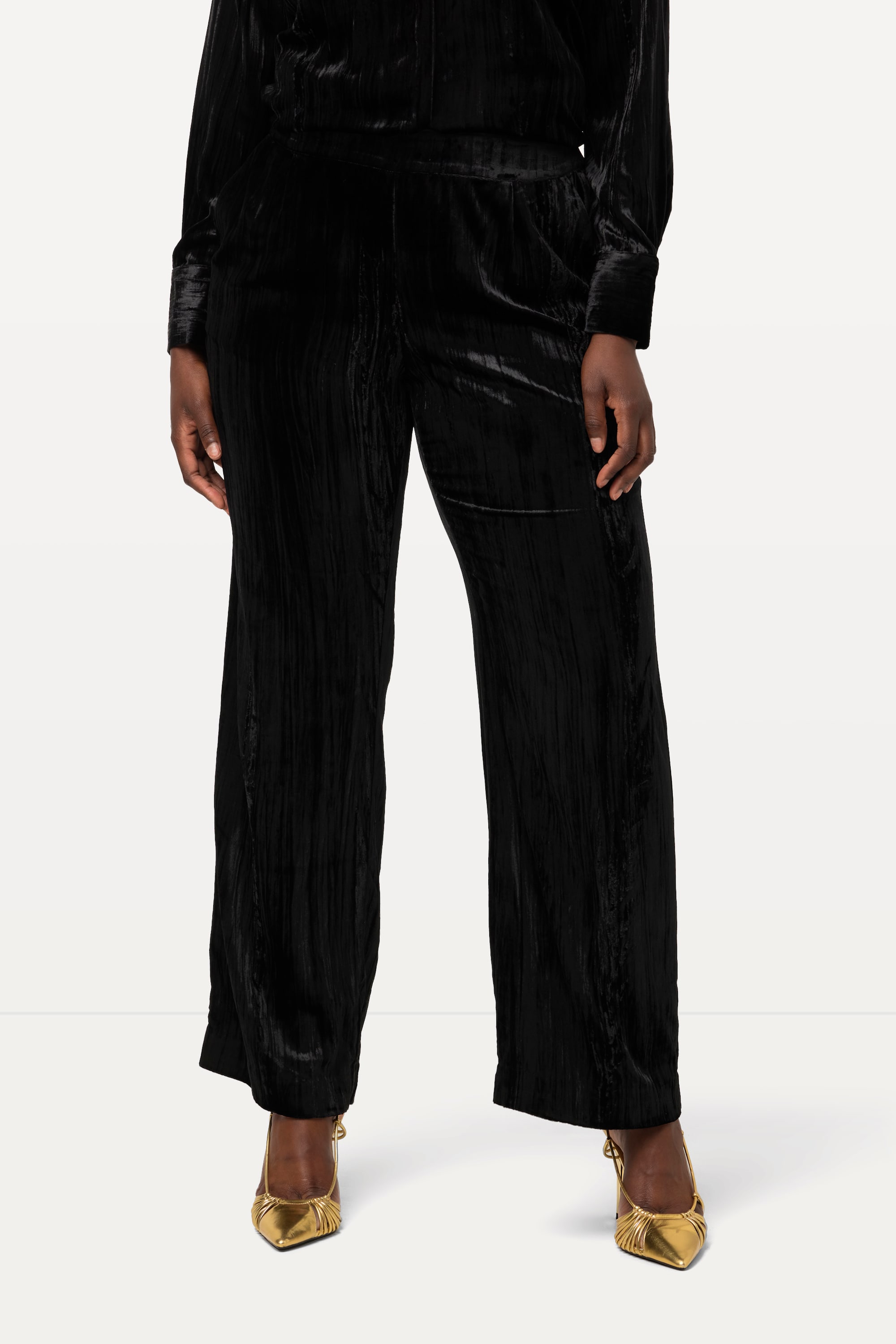 Pantalon en velours froissé, ULLA POPKEN