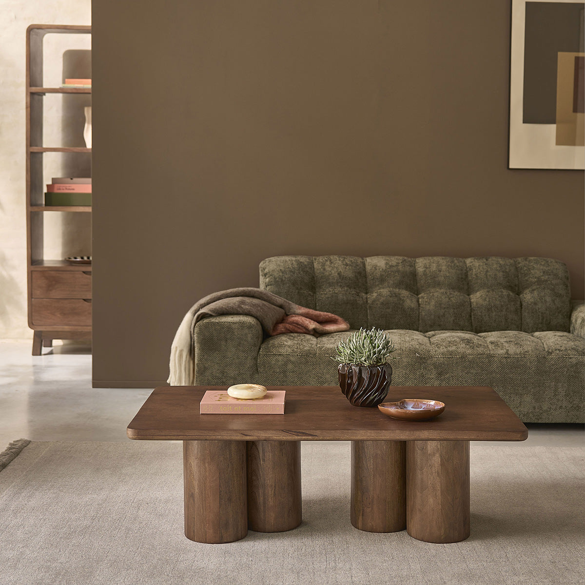 Table basse en manguier massif 120 cm CLEO, BERAH GETAH